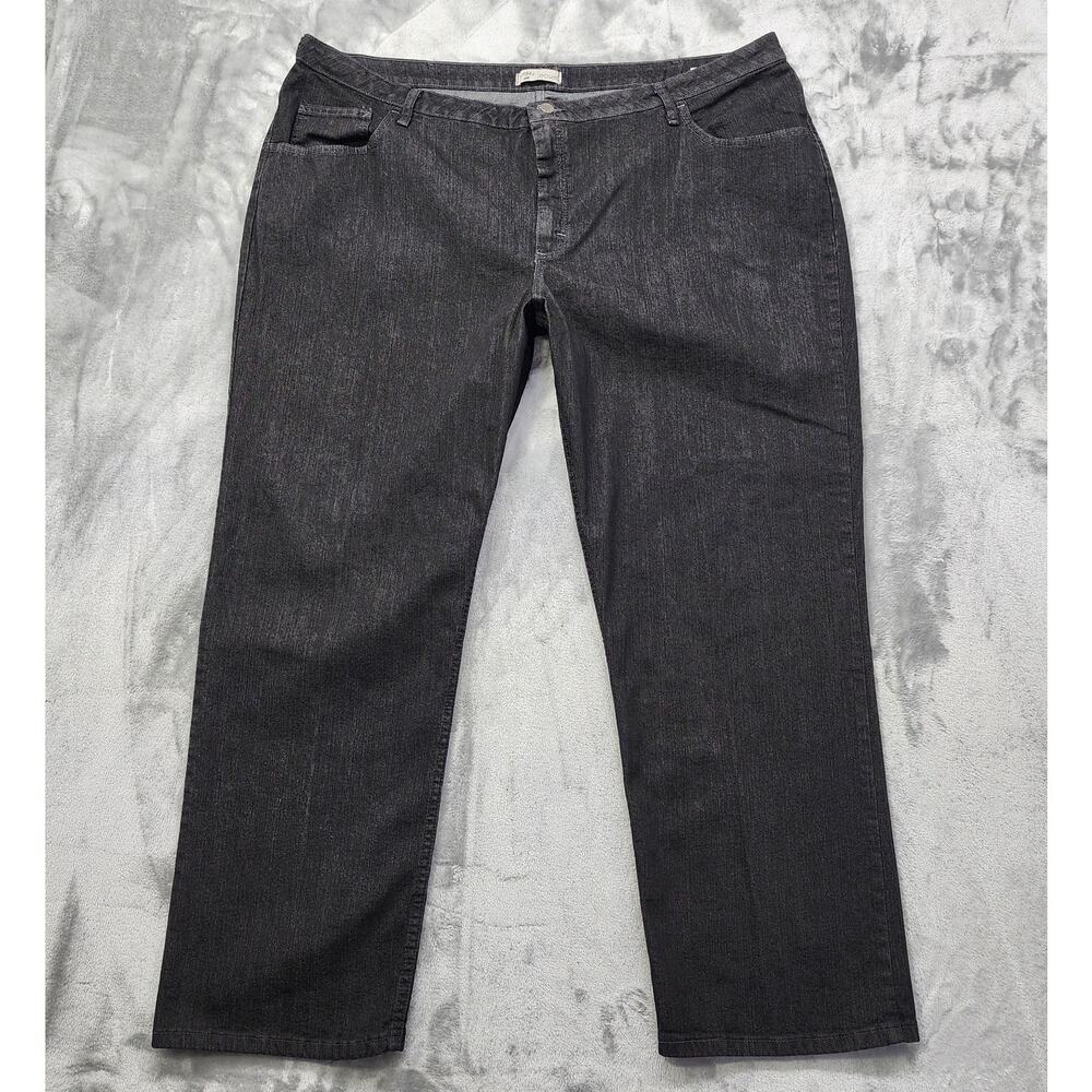 Vintage Lee Riders Jeans Womens 26W Black Eased Fit High Rise Straight Stretch